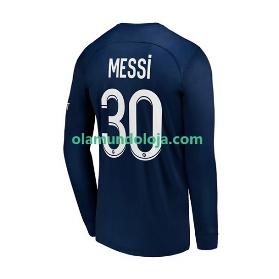 Camisola Paris Saint-Germain Messi 30 Homem Equipamento Primeiro 2022-2023 Manga Comprida